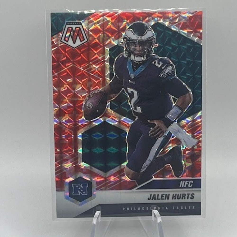 Jalen Hurts Red Mosaic Prizm 2021 Panini Mosaic 284 NFL Philadelphia Eagles